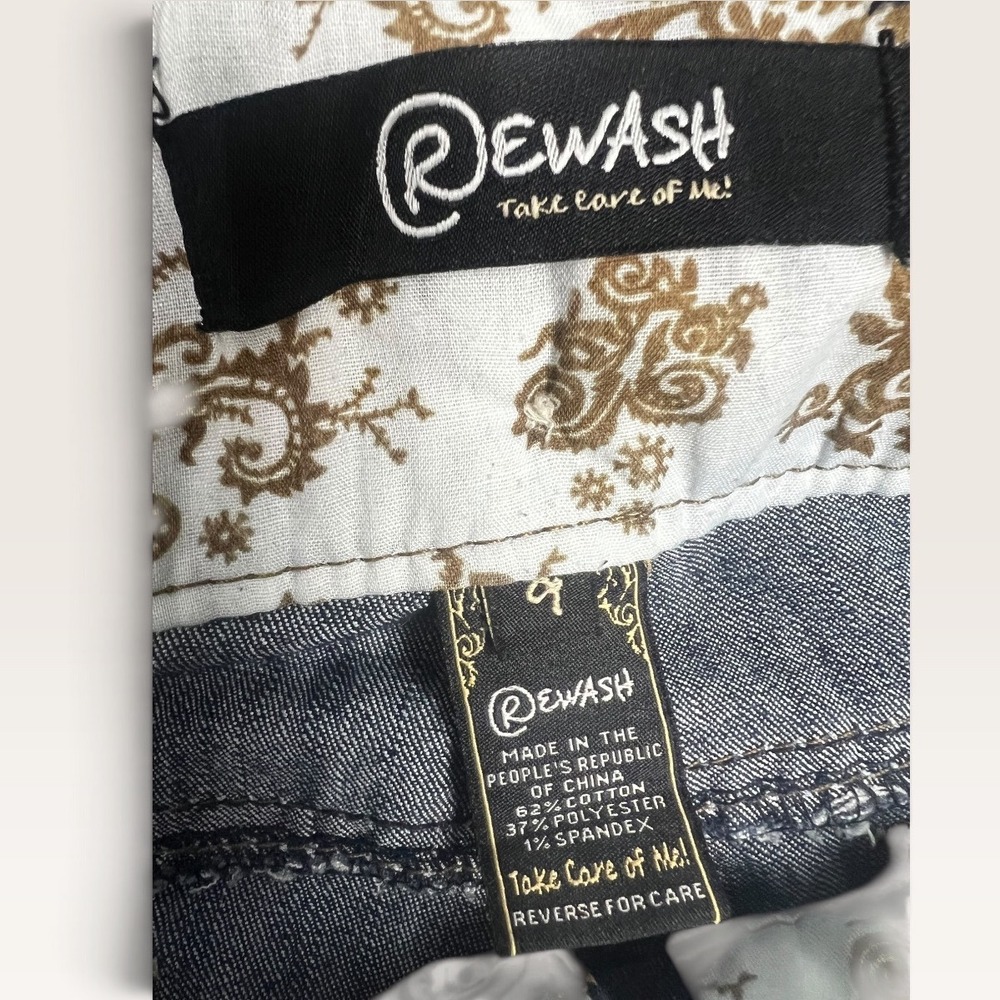 Rewash Womens Y2K Low Rise Extreme Flare Bell Bottom Jeans Light Wash Size 9 - Picture 4 of 5